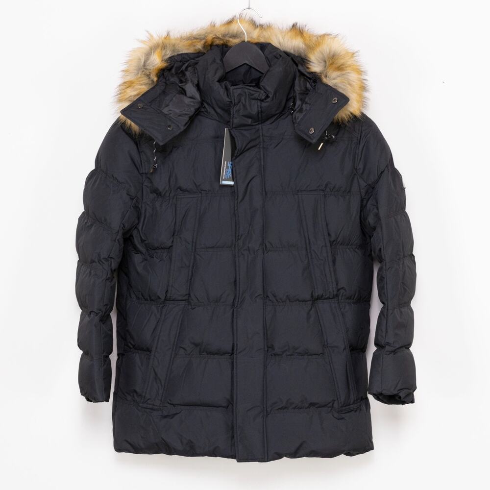 Spire By Galaxy Alastair Men Parka Jacket Black Size L